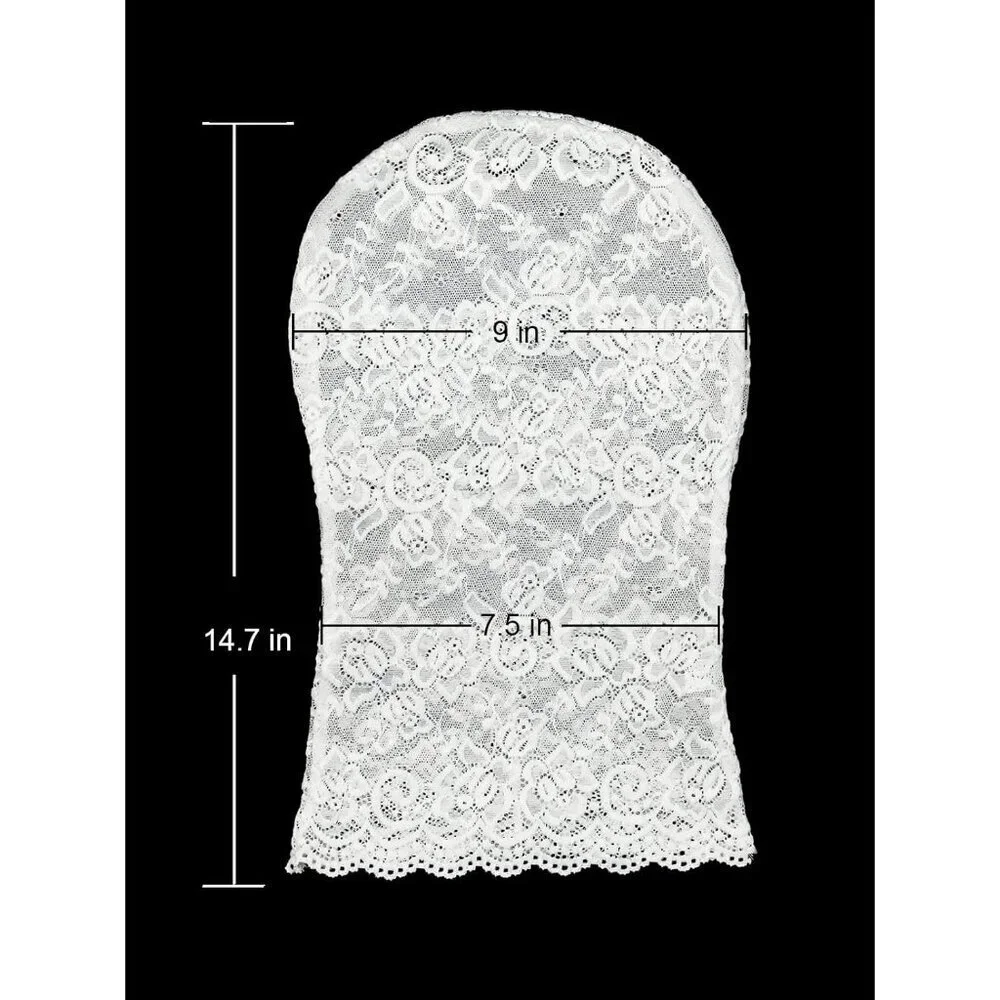 🆕Women White Lace Hole Face Mask Gothic Sexy Halloween Spandex Cosplay Mask